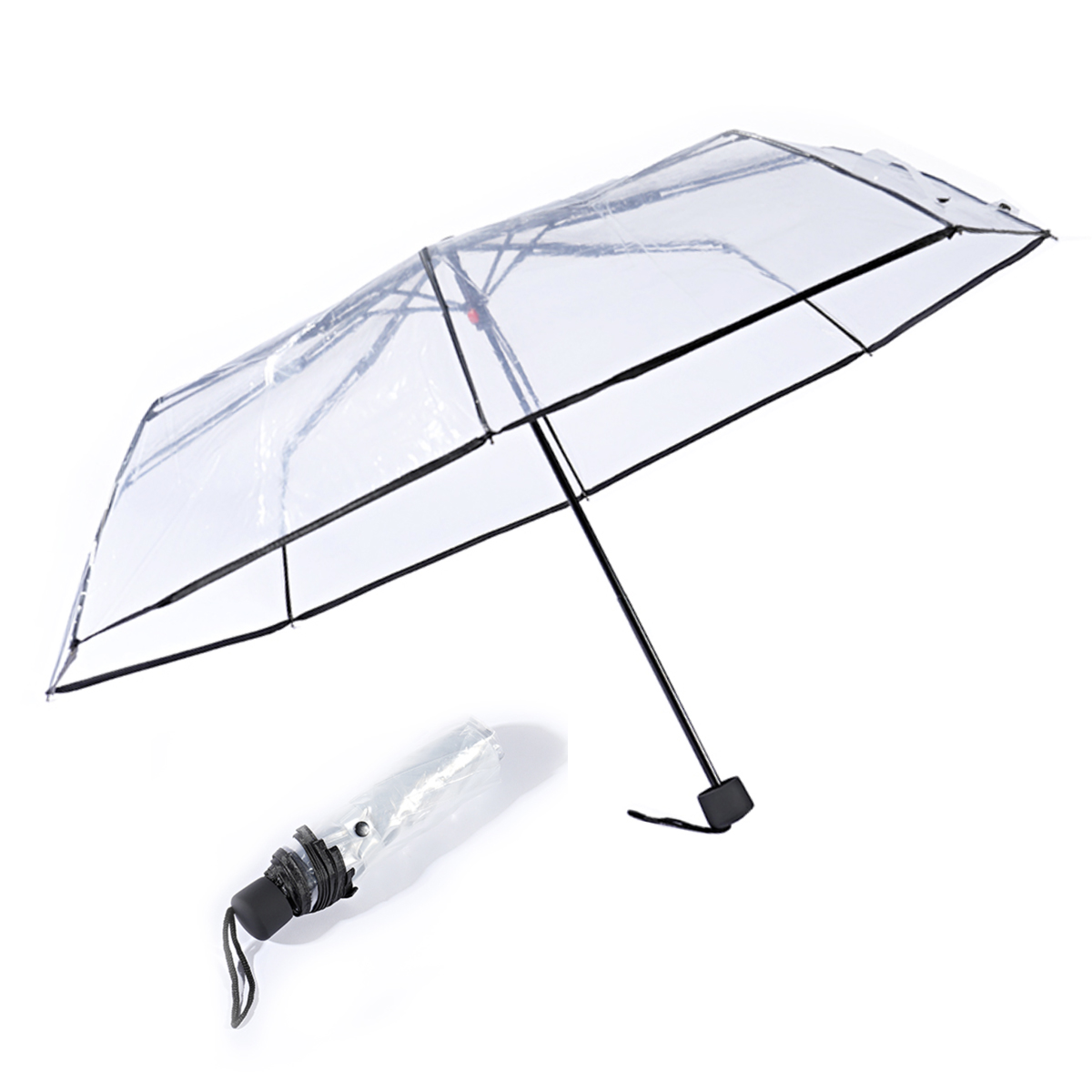 3 Fold Transparent PVC Umbrella